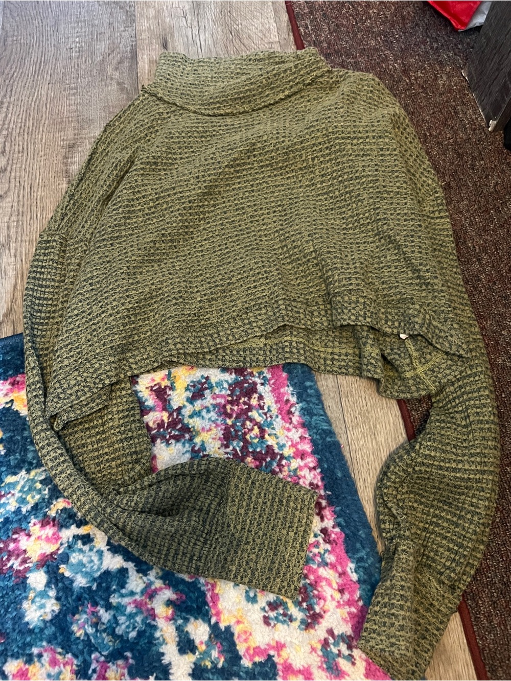 Free people Olive Green Women's Sweater - Lightweight Knit